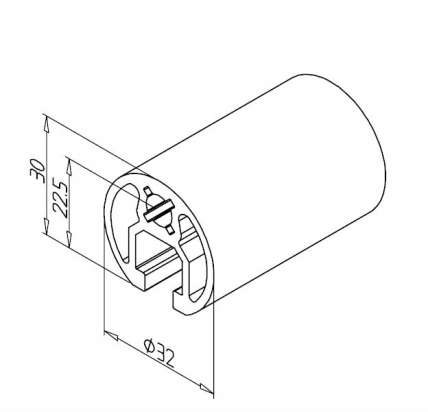 20.1088/0 Profilé aluminium DE POIGNÉE 32