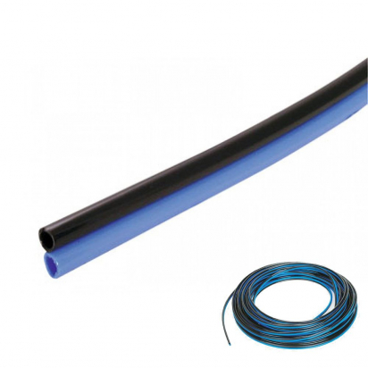 1420U04 41 BI-TUBE PU 2.5X4 BLEU ET NOIR 25m