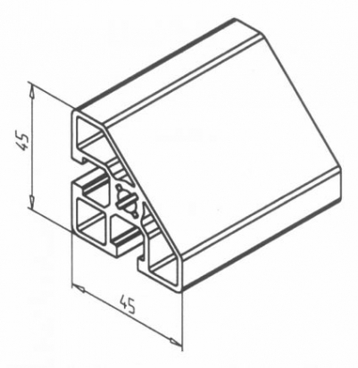 20.1029/0 Profilé aluminium 45/45