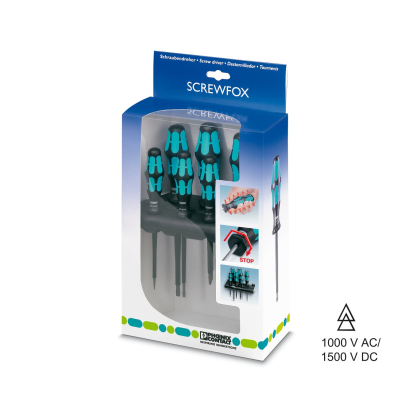 1212539 KIT DE 6 TOURNEVIS PLATS et CRUCIFORMES