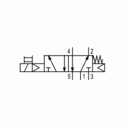 P2LAZ511ESNDCN DISTRIBUTEUR 5/2 MONOSTABLE G1/8